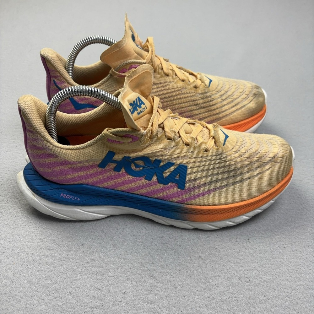 Hoka One One Mach 5 Shoes Womens Sz 8.5 Multicolor Running Sneakers 1127894
